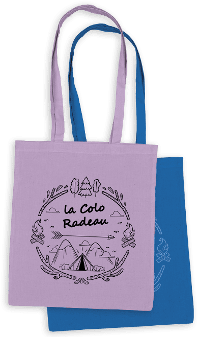 Sac tote bag couleur pour l'association de parents d'élèves