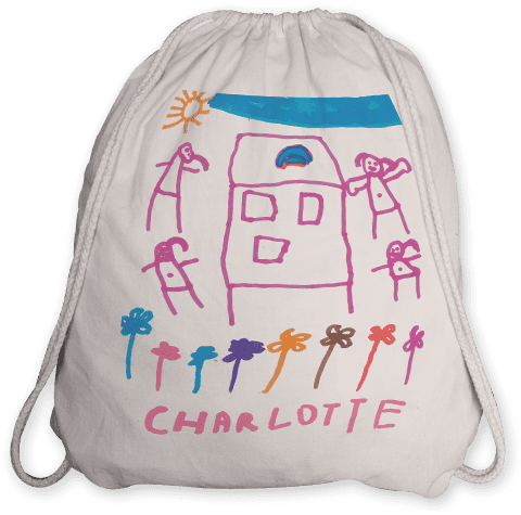 Sac à dos avec dessin d'enfant individuel pour l'association de parents d'élèves