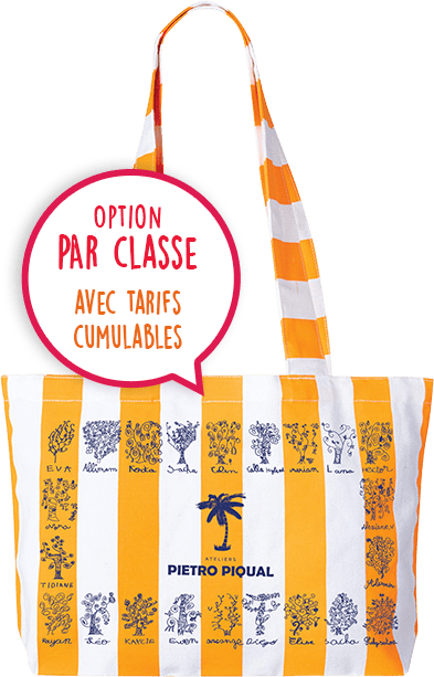 Grand sac solide en coton pour l'association de parents d'élèves
